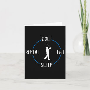 Tarjeta Golf Comer Sleep Repetir Regalo Para Golfistas Y G