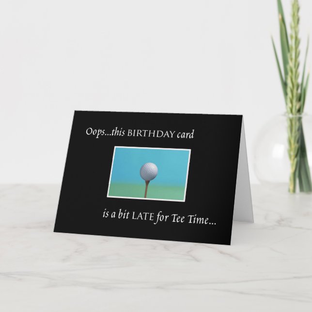 Tarjeta Golf - Cumpleaños tardío (Anverso)