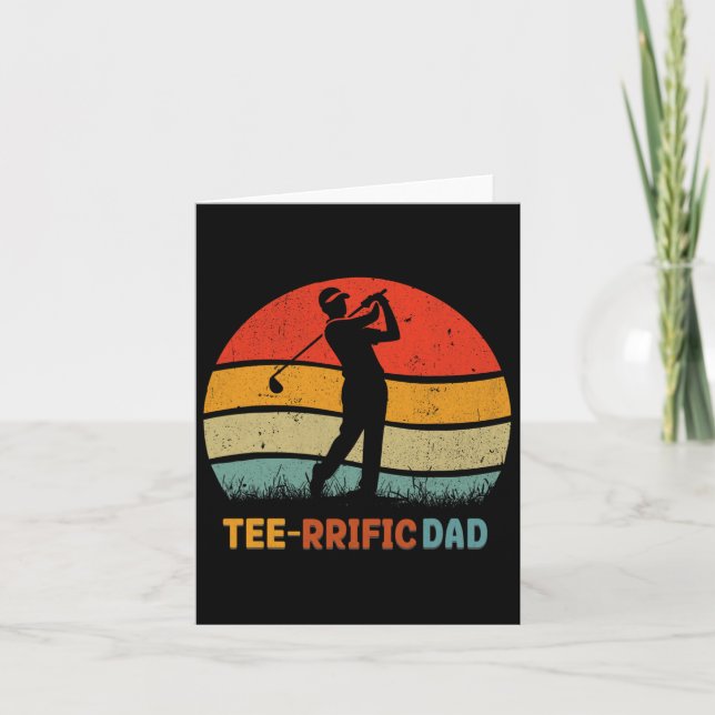 Tarjeta Golf Dad Father's Day Retro de golf de los años 70 (Anverso)