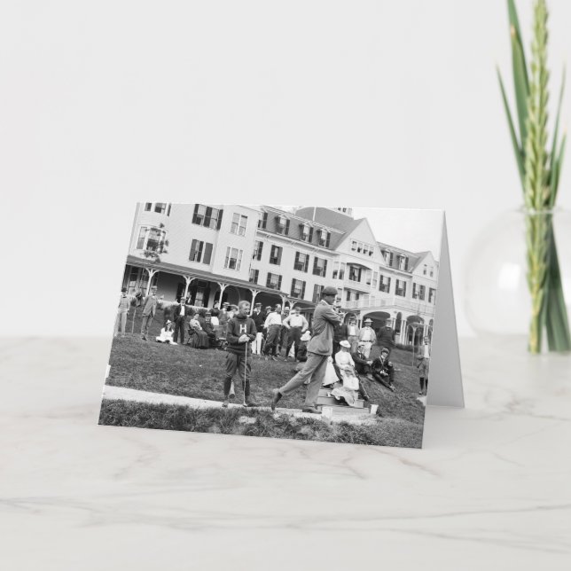 Tarjeta Golf del vintage, 1890s (Anverso)