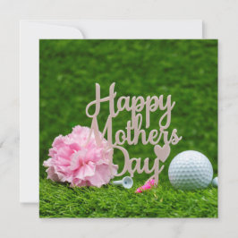 Tarjeta Golf Día de la Madre con el juego te amo mamá