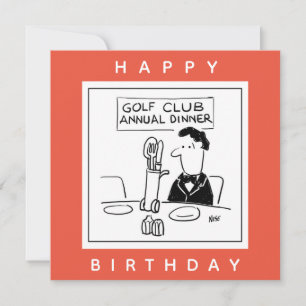 Tarjeta Golf Dinner cuenta con Cutlery en Golf Trolley Per