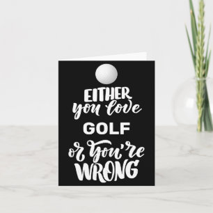 Tarjeta Golf divertido Ama jugar golf Golfista 