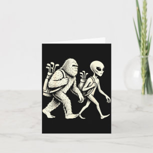 Tarjeta Golf divertido Bigfoot Sasquatch Alien Ovni Golfis