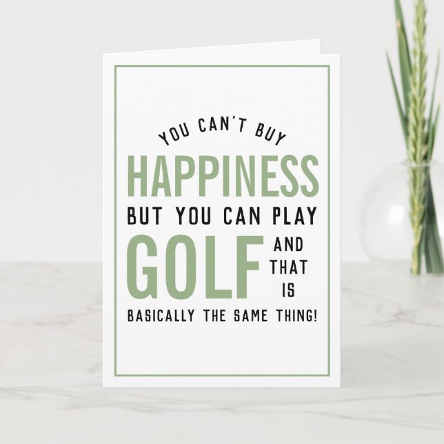 Tarjeta Golf es Felicidad Gracioso Golf Lover (Anverso)