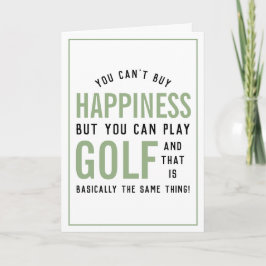 Tarjeta Golf es Felicidad Gracioso Golf Lover