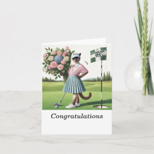 Tarjeta Golf Felicitaciones para golfista en el campo de g
