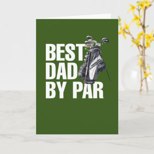 Tarjeta Golf  Feliz Día del Padre mejor papá por par