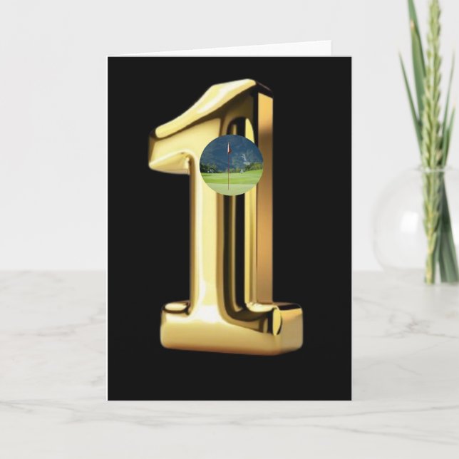 Tarjeta Golf. Hoyo en uno. (Anverso)