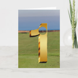Tarjeta Golf. Hoyo en uno.