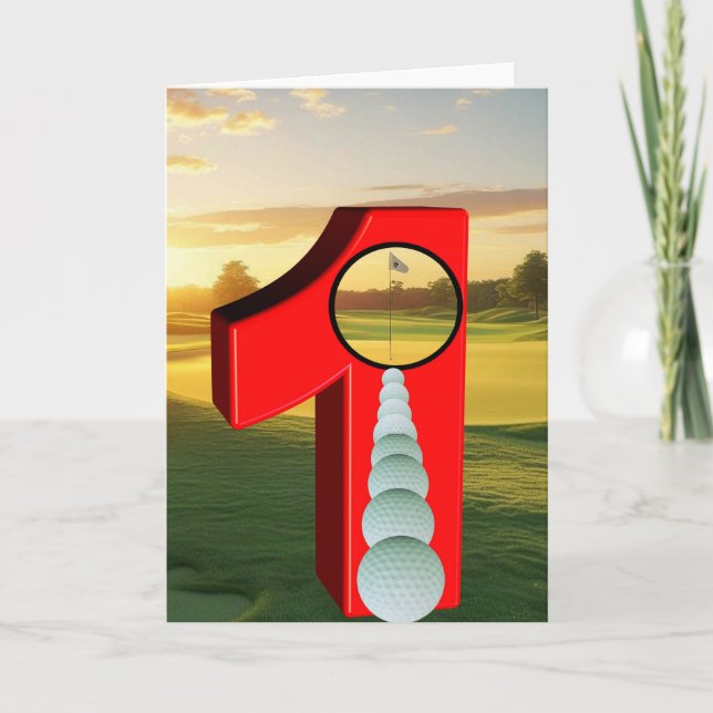 Tarjeta Golf. Hoyo en uno. (Anverso)