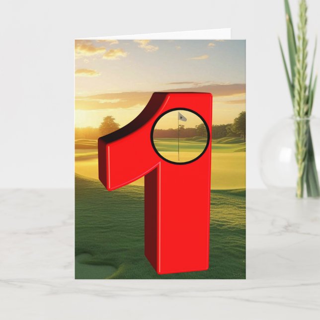 Tarjeta Golf. Hoyo en uno. (Anverso)