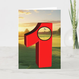 Tarjeta Golf. Hoyo en uno.