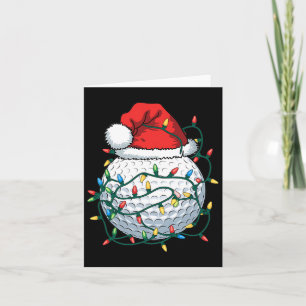 Tarjeta Golf L Santa Hat Hombres Mujeres Navidades Golfing