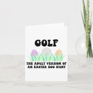 Tarjeta Golf La Versión Para Adultos De Una Caza De Huevos