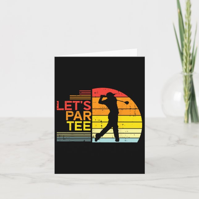 Tarjeta Golf Lets Par Tee Funny Golfing Dad (Anverso)