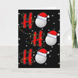 Tarjeta Golf Ll Santa Sombrero Ho Ho Ho Hombres Mujeres Na