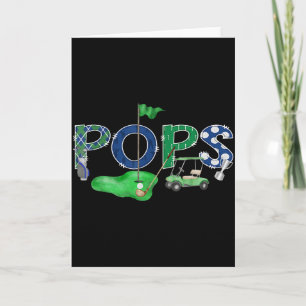 Tarjeta Golf pops agujero en uno fiesta de cumpleaños 1er