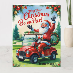 Tarjeta Golf "¡Que tus Navidades estén en Par!" para Golfe