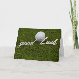 Tarjeta Golf saludo bola de golf buena suerte escritura a 