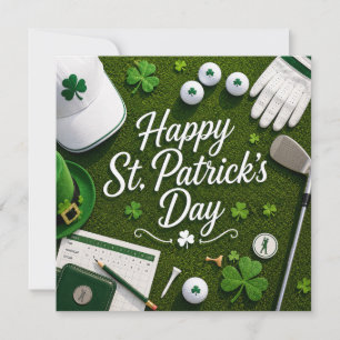 Tarjeta Golf St. Patrick's Day para Golf temático para gol