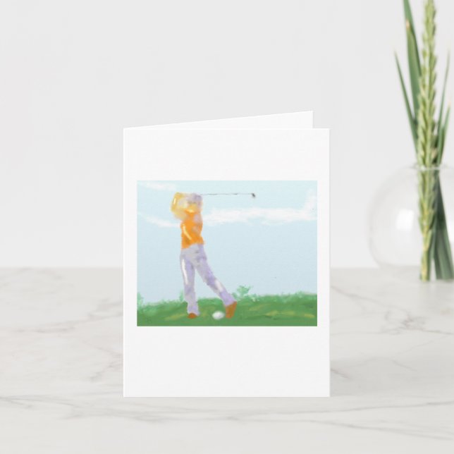 Tarjeta Golfer Art (Anverso)