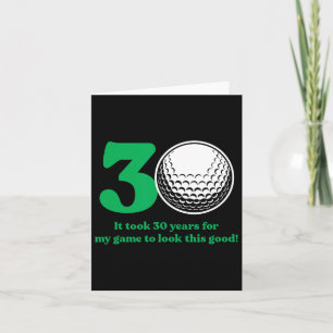 Tarjeta Golfer de 30 años de edad Golf Cita Golf 30th Birt