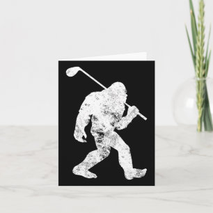 Tarjeta Golfer de golf de Bigfoot Vintage Sasquatch Funny 