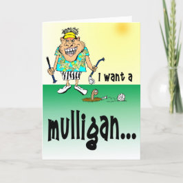 Tarjeta Golfer enfurecida