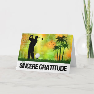 Tarjeta Golfer Golfer Sports Them Gracias