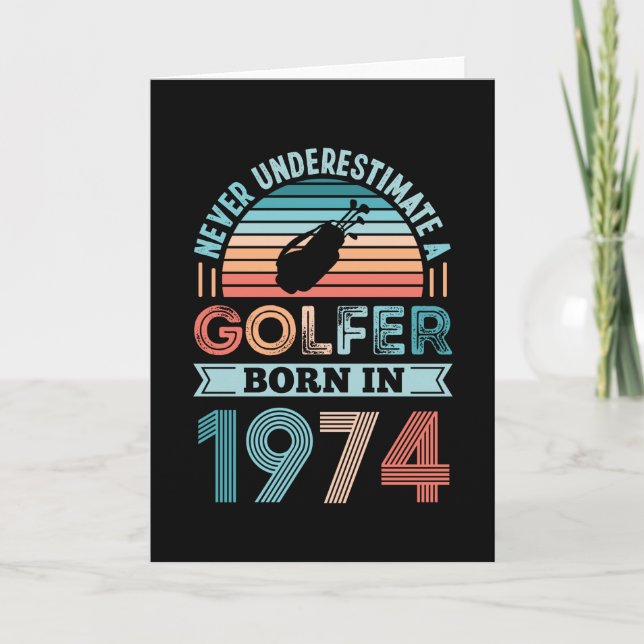 Tarjeta Golfer nació en 1974 cuando le regalaron 50 años a (Anverso)