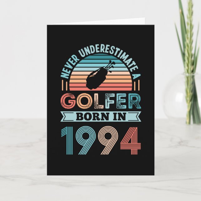 Tarjeta Golfer nació en 1994 Golfing 30th Birthday Gift (Anverso)