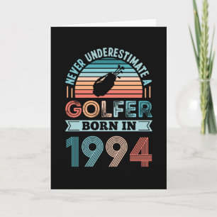 Tarjeta Golfer nació en 1994 Golfing 30th Birthday Gift