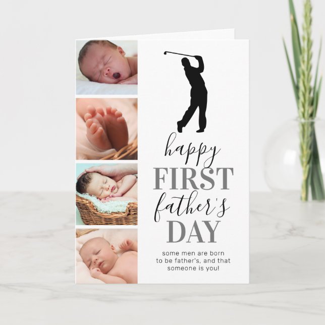 Tarjeta Golfer Photo New Father's Day (Anverso)