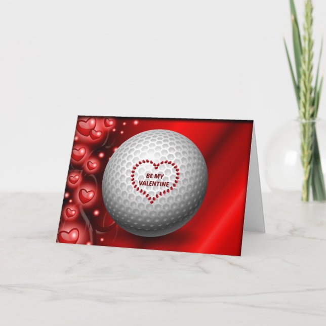 Tarjeta Golfer - Sé mi Valentín (Anverso)