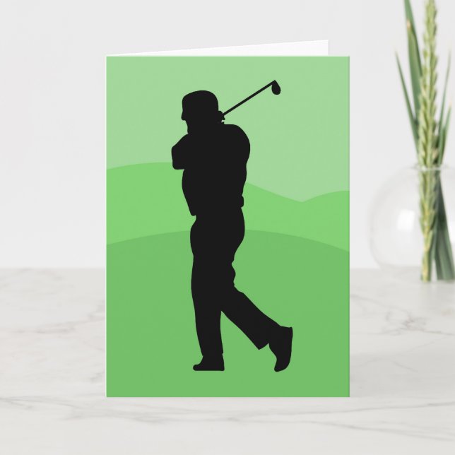 Tarjeta Golfer Silhouette (Anverso)