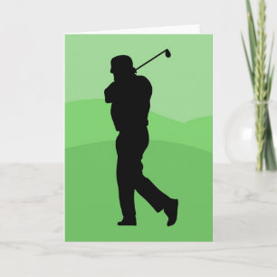 Tarjeta Golfer Silhouette