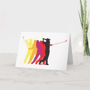 Tarjeta Golfer Silhouettes