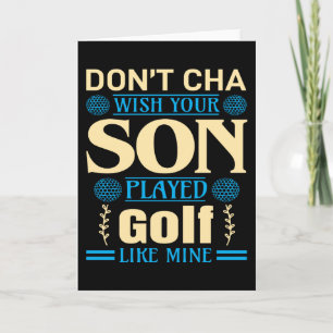 Tarjeta Golfer Son Saying