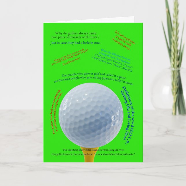 Tarjeta Golfing de los chistes (Anverso)