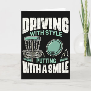 Tarjeta Golfista de Disco Conduciendo Con Estilo Golf de D