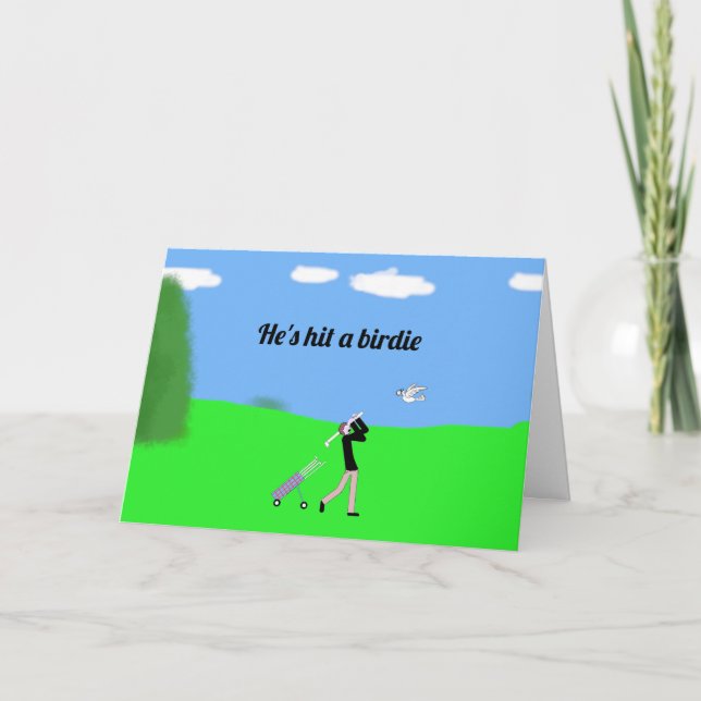 Tarjeta golfista golpea a birdie (Anverso)
