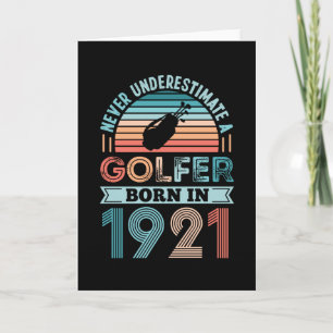 Tarjeta Golfista nacido en 1922 Regalo de cumpleaños 100 g