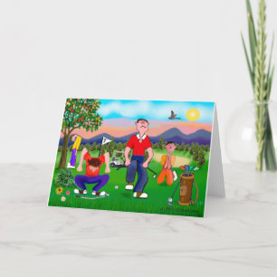 Tarjeta Golfistas personalizados - Por amor al golf