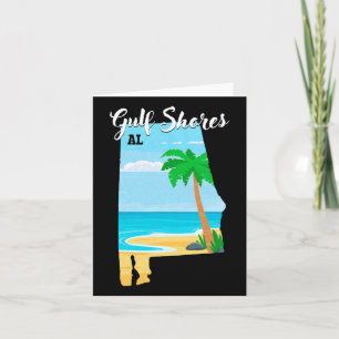 Tarjeta Golfo de Al Vintage Playa Naranja Alabyma Viaje V