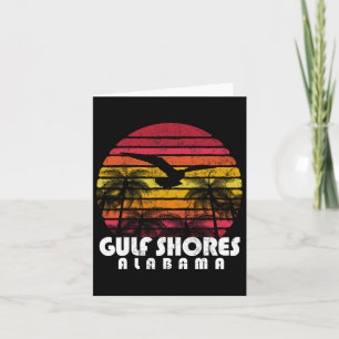 Tarjeta Golfo de Alabyma Gift Beach Vintage Camisetas Retr