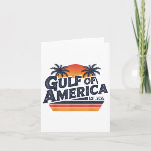 Tarjeta Golfo De Estados Unidos América 2025 Vintage Retro