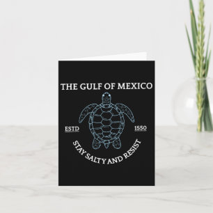 Tarjeta Golfo De México De Tortuga De Mar Gráfico Est 1550