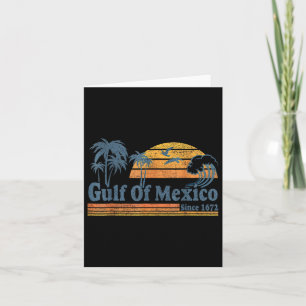 Tarjeta Golfo De México Desde 1672 Playa Retro Vintage