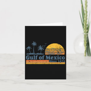 Tarjeta Golfo De México Desde 1672 Playa Tee Retro Vintage